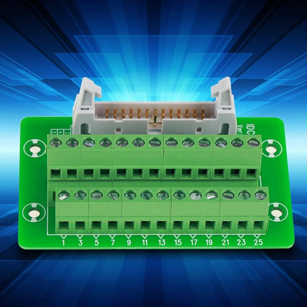 26 Pin Idc Connettore Breakout Idc 26 Pin Breakout Board Idc26P Din Rail 26Pin 5Mm Mount Interface Module Connettore Maschio Breakout Board