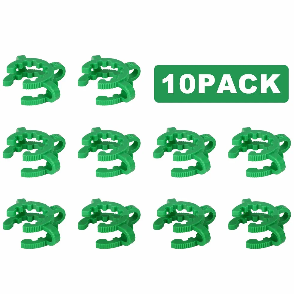 Labasics Clip per Giunti in Plastica, 10 Pezzi 24 mm Morsetto Laboratorio #24 Plastic Joint Clips per Giunto in 24/40, Clip in Interfaccia Conica Standard per Giunti in Vetro Accessorio da Laboratorio