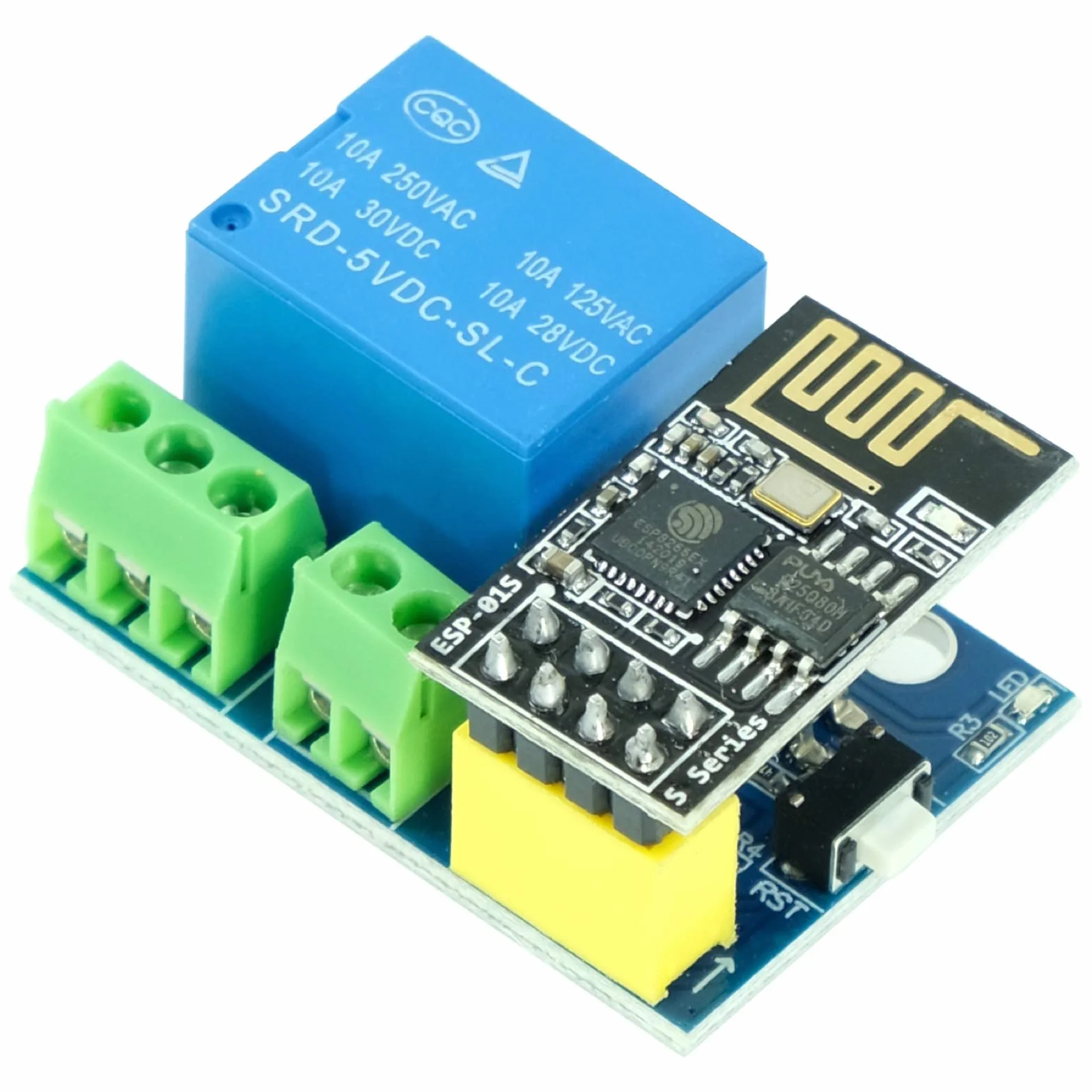 Modulo WLAN ESP-01 ESP8266 con relè shield, 5-12 V, per applicazioni Arduino, IoT, Smart Home