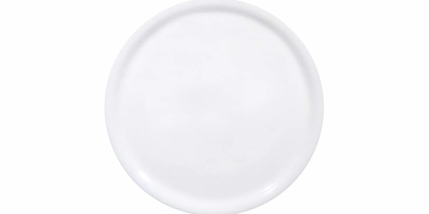 HENDI Piatto per Pizza Rotondo in Porcellana Smaltata, Piatto Portapizza a Tinta Unita, Adatto a Microonde e Lavastoviglie, ⌀330mm, Bianco