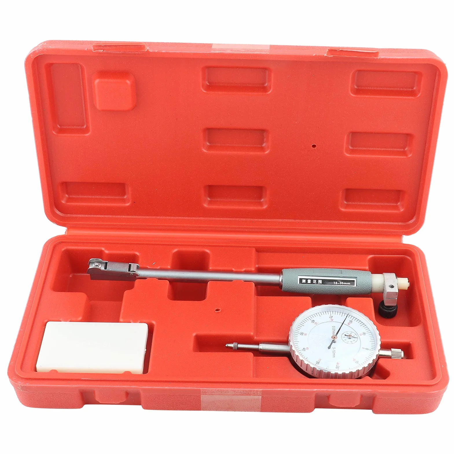 Calibro Alesaggio del Quadrante, Indicatore del Quadrante Alesaggio Gauge 18-35 mm 0,01 mm Indicatore del Diametro Kit del Cilindro del Cilindro di Misurazione, Asta di Prolunga