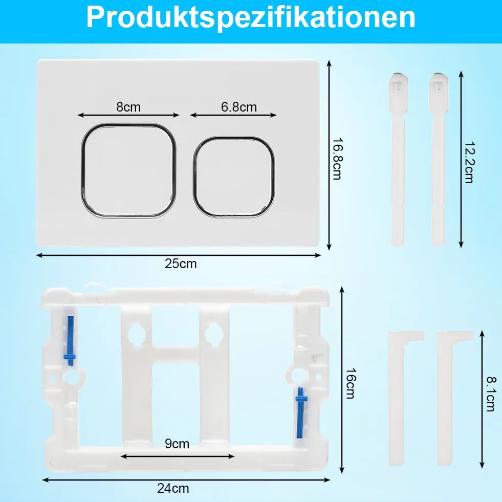 Geberit Sigma Piatto di comando WC doppio sciacquo 243x162 mm Bianco