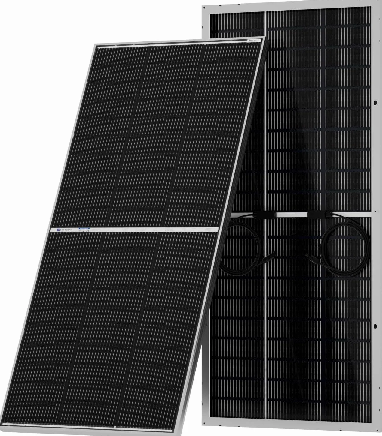 ECO-WORTHY - Pannello solare bifaziale da 400W, 2 pezzi, 195 Watt, 12 Volt, modulo pannello solare monocristallino per alimentazione indipendente, per casa, campeggio, barca, capanno, fattoria, camper