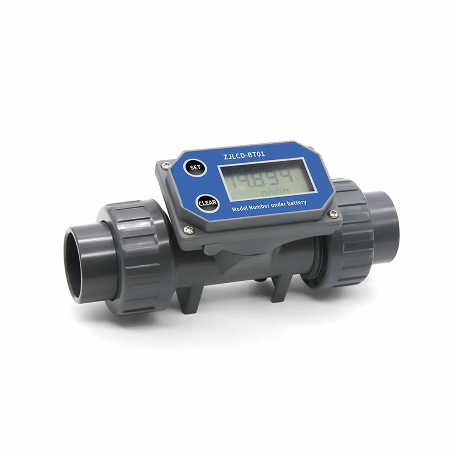 Flussometro Digitale Misuratore di portata DN25-80, misuratore di portata elettronico con display digitale LCD, acqua liquida for tubi in PVC ZJLCD-BT01 for irrigazione agricola/giardino con Alta Prec