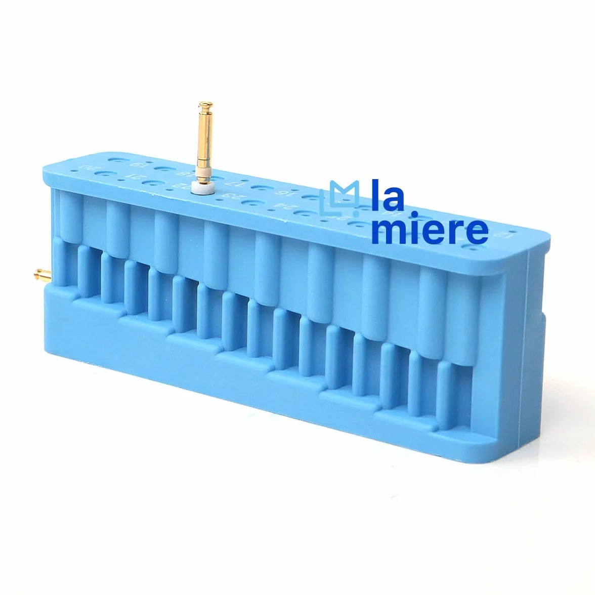 LA MIERE Strumenti di misurazione endodontica dentale, supporto per file, autoclavabile Endo File Block strumento di misura Righello B-Upside misura