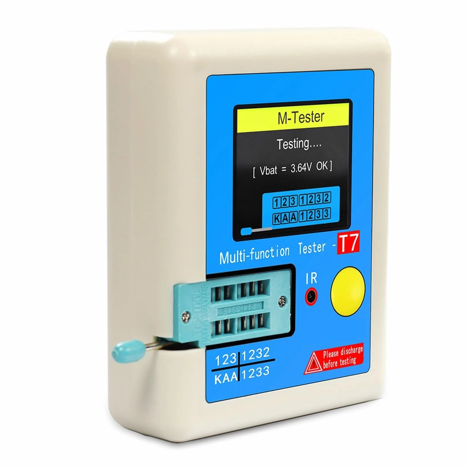 LCR-T7 Transistor Meter Multi-meter Tester Di Resistenza Capacitiva Diodo Triodo Condensatore Resistor LCR NPN PNP MOSFET Accurato Analisi Rilevamento Completa