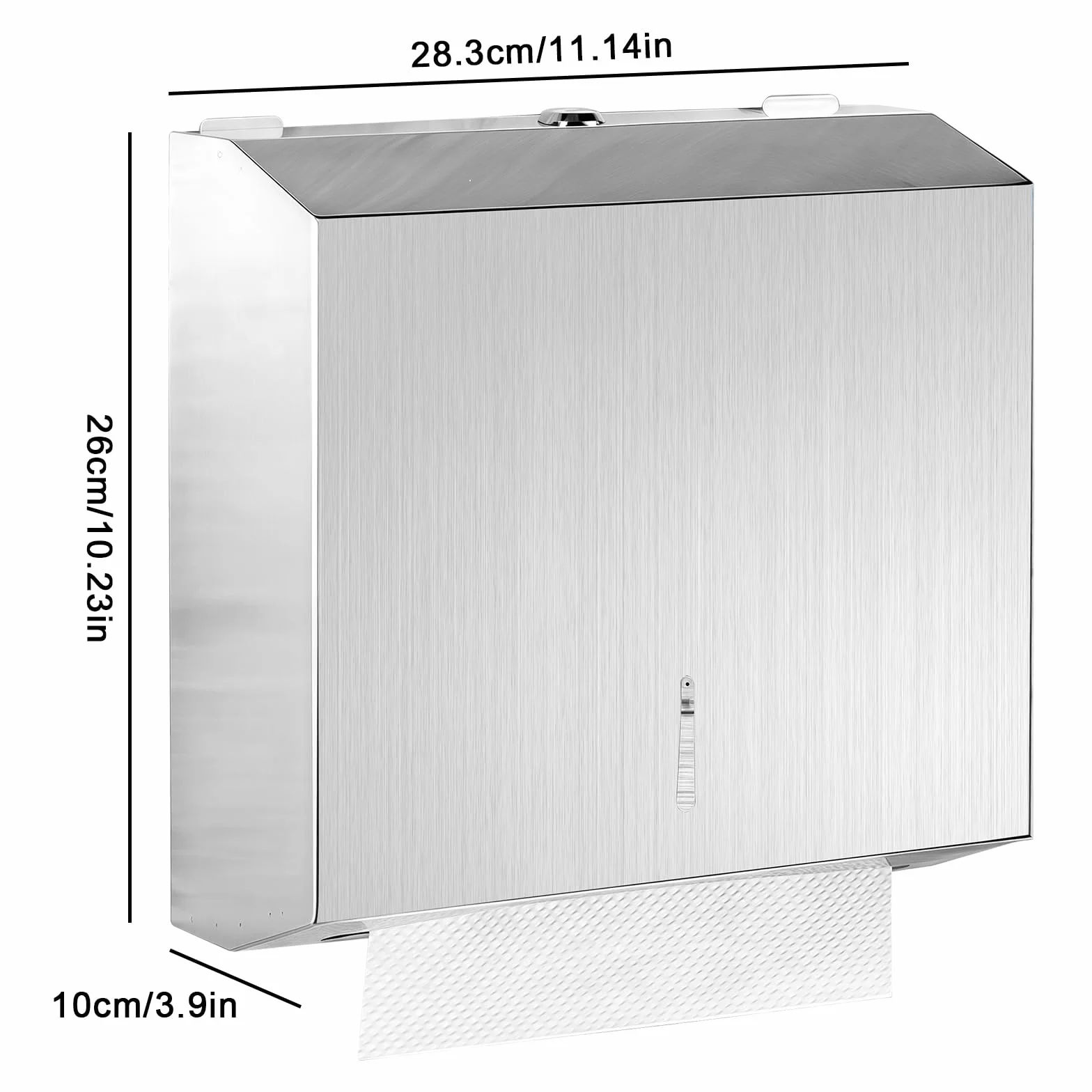 Dispenser asciugamani carta parete acciaio inox montaggio a parete