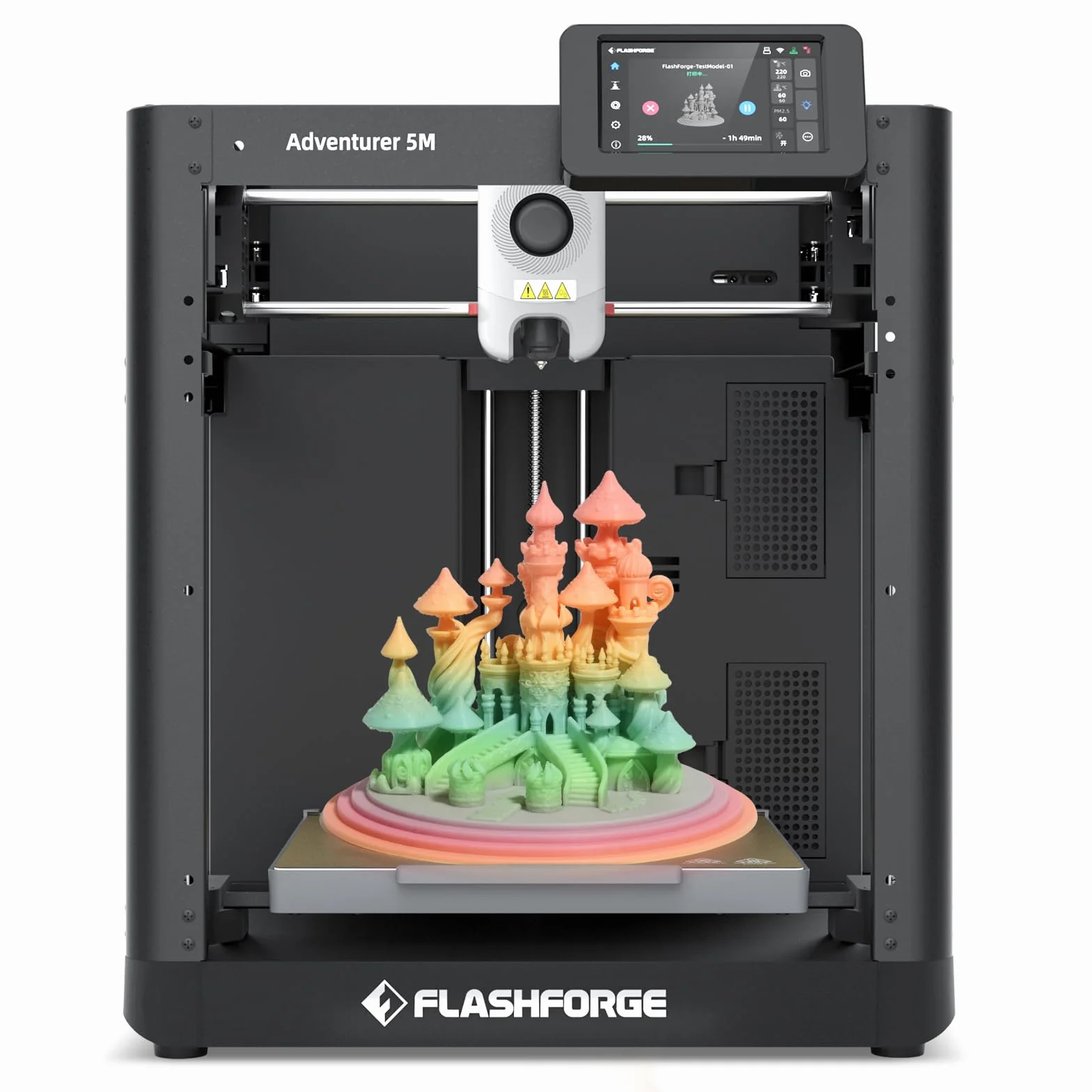Flashforge Adventurer 5M Stampante 3D - 600 mm/s Ultra Veloce con Autolevelling & Ugello Intelligente - Piastra PEI e Volume 220x220x220mm - Ideale per Principianti e Professionisti