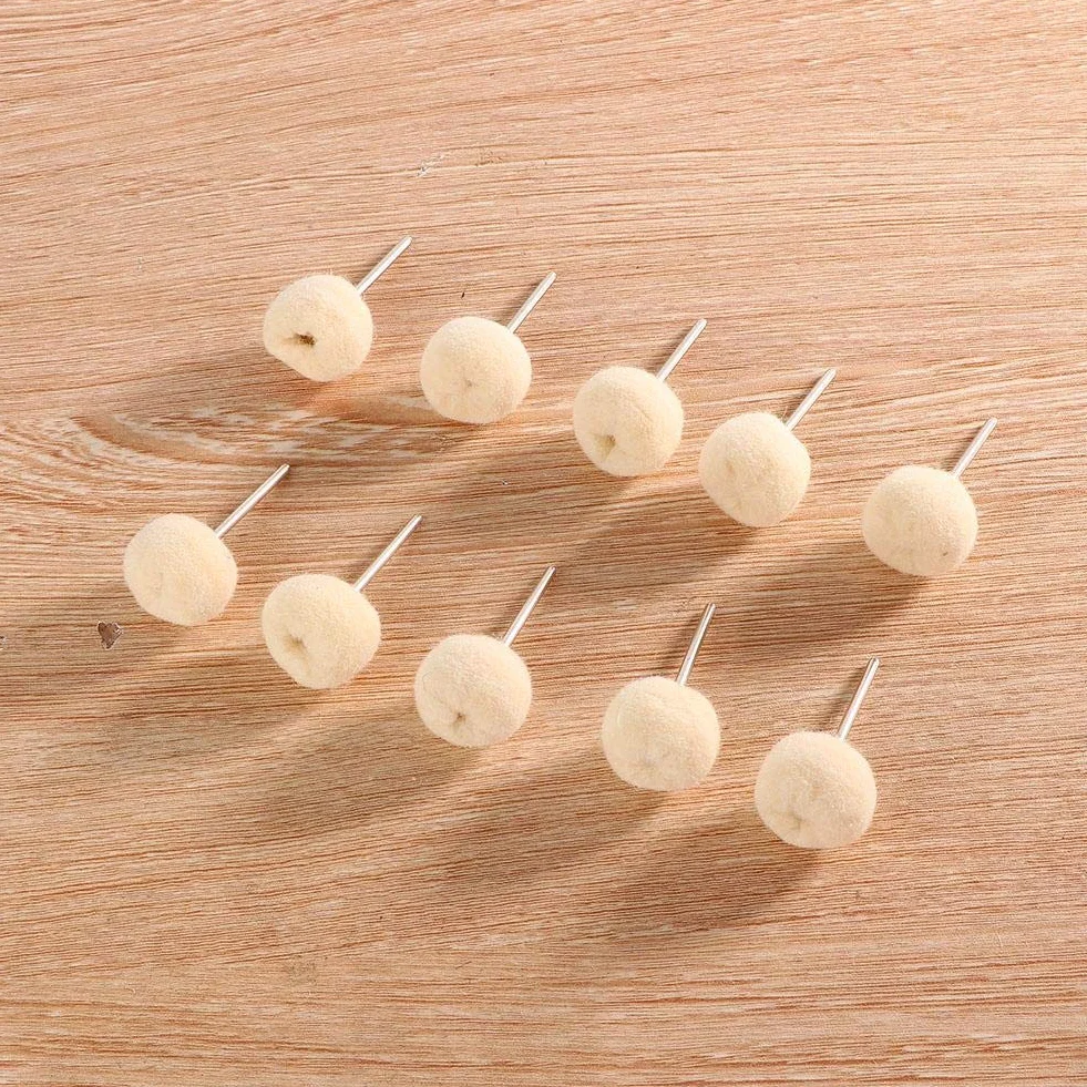 10 Pezzi 2.35mm Montato mandrino lucidatura Strumento di lucidatura Ruote Punte macinino smerigliatrice Testa Polacca Orologio Accessori Gioielli Strumento Materiale per la Lucidatura dei Gioielli