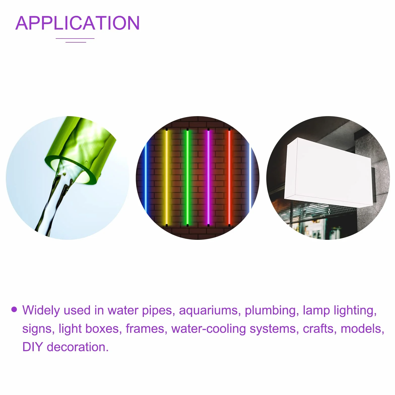 DMiotech 2pz 13mm x 15mm 12" Tubo Acrilico Trasparente per Acquario, Idraulica e Illuminazione