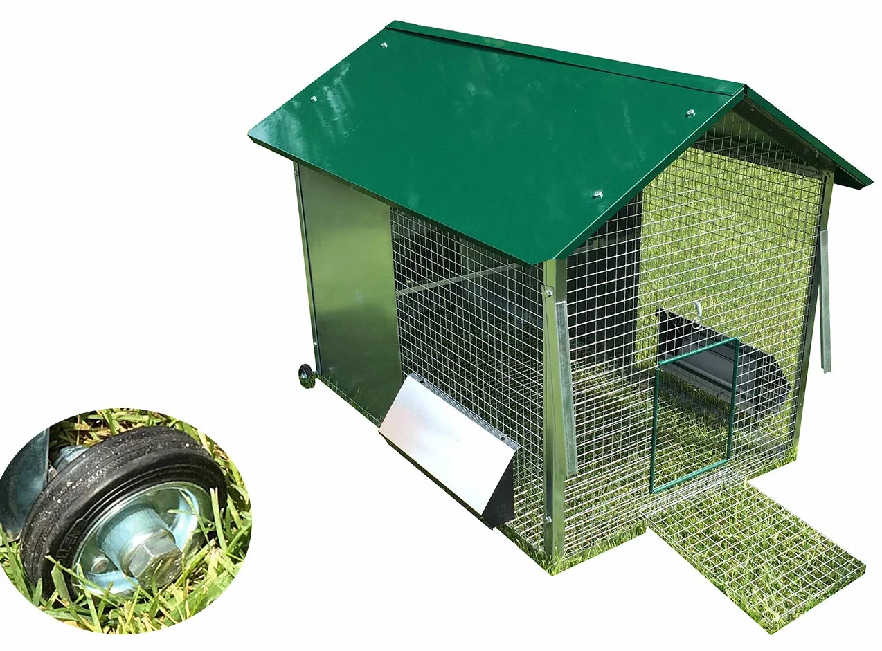 Pollaio Tosaerba. Casetta in Rete e Lamiera cm L 100 x P 180 x H 105. Per 10 Galline Ovaiole