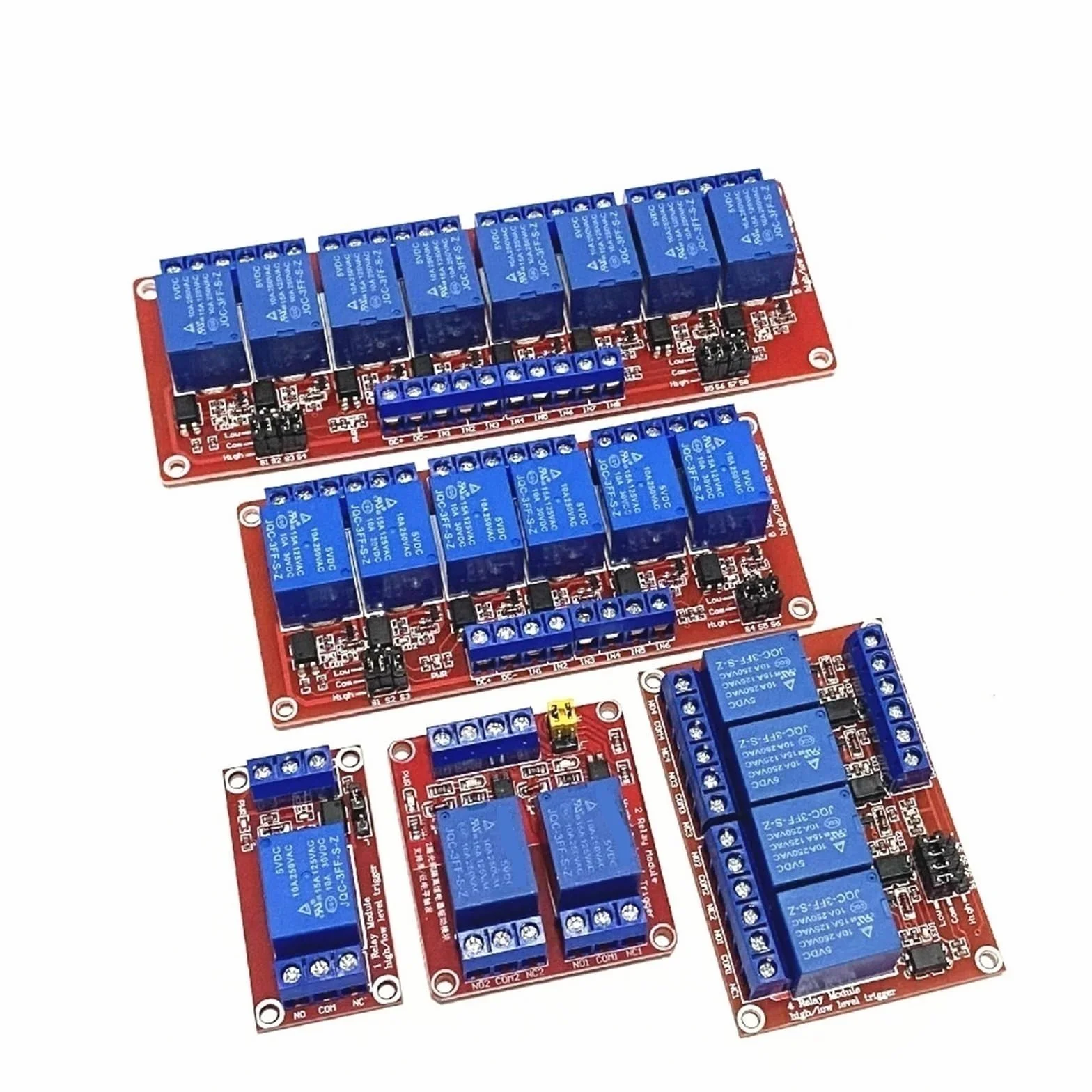 Modulo relè 5V 12V 24V 1/2/4/8 canali Modulo relè di Isolamento Doppio accoppiatore Ottico con Trigger di Livello Alto e Basso(5V,6)