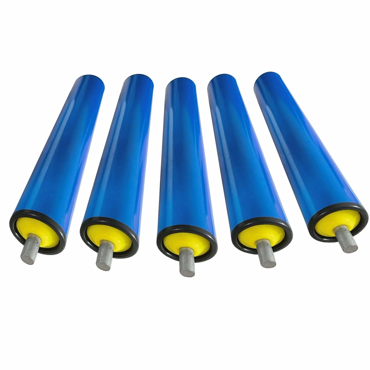 Nastro Rullo Trasportatore Set Di 5 Rulli Per Nastri Trasportatori In Plastica, Rulli Industriali Senza Alimentazione, Rulli Di Ricambio Per Tavoli Di Alimentazione, Blu(Dia 32mm(1 1/4"),L 300mm/11.8i