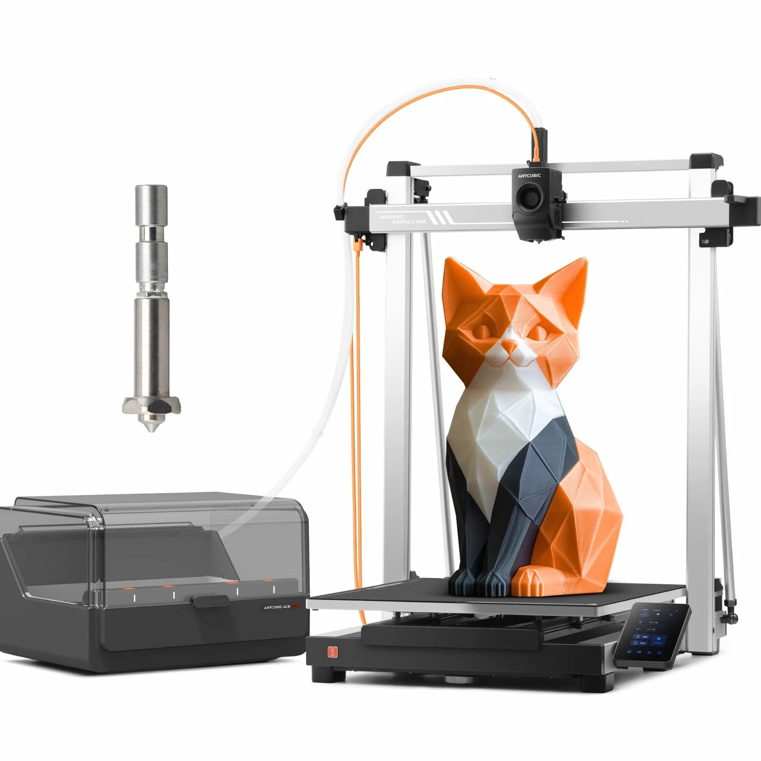 ANYCUBIC Kobra 3 Max Combo Stampante 3D, 420 * 420 * 500mm Mega-Scale Build Volume, Stunning 4 o 8 Colori di Stampa, Asciugatura e Stampa allo Stesso Tempo,Lavorare con tutti Principali Filamenti