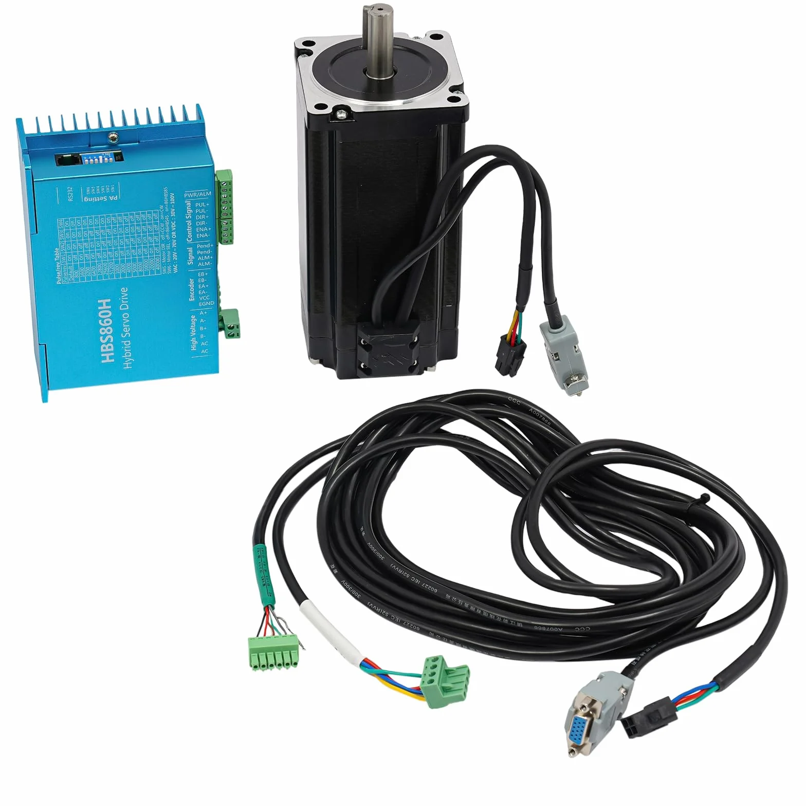 Kit motore passo-passo Nema 12 Motor HBS860H Stepper Motor Driver Closed Loop Stepper Motor Driver con driver e cavo per stampante 3D per macchina per incidere CNC