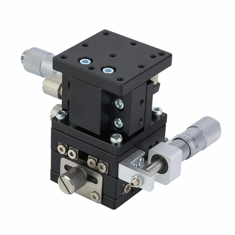 3axis XYZ Linear Stage Reflir, Teste di Micrometro in Lega di Alluminio, Tavolo Scorrevole di Sintonizzazione del Cuscinetto