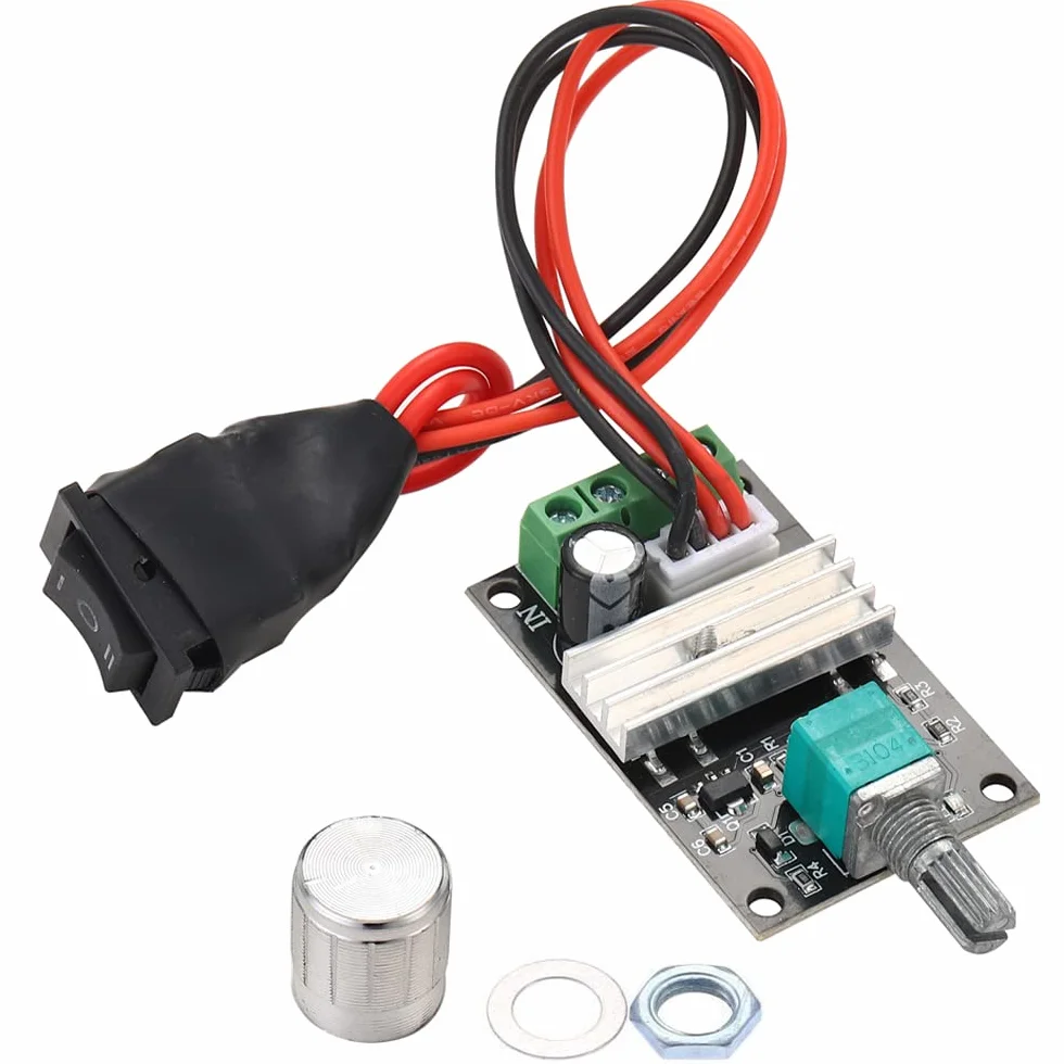 Greluma 2 Pezzi 1203BB 6V 12V 24V 3A 80W DC Regolatore di Velocità del Motore (PWM) Interruttore Driver Motore Reversibile Regolabile