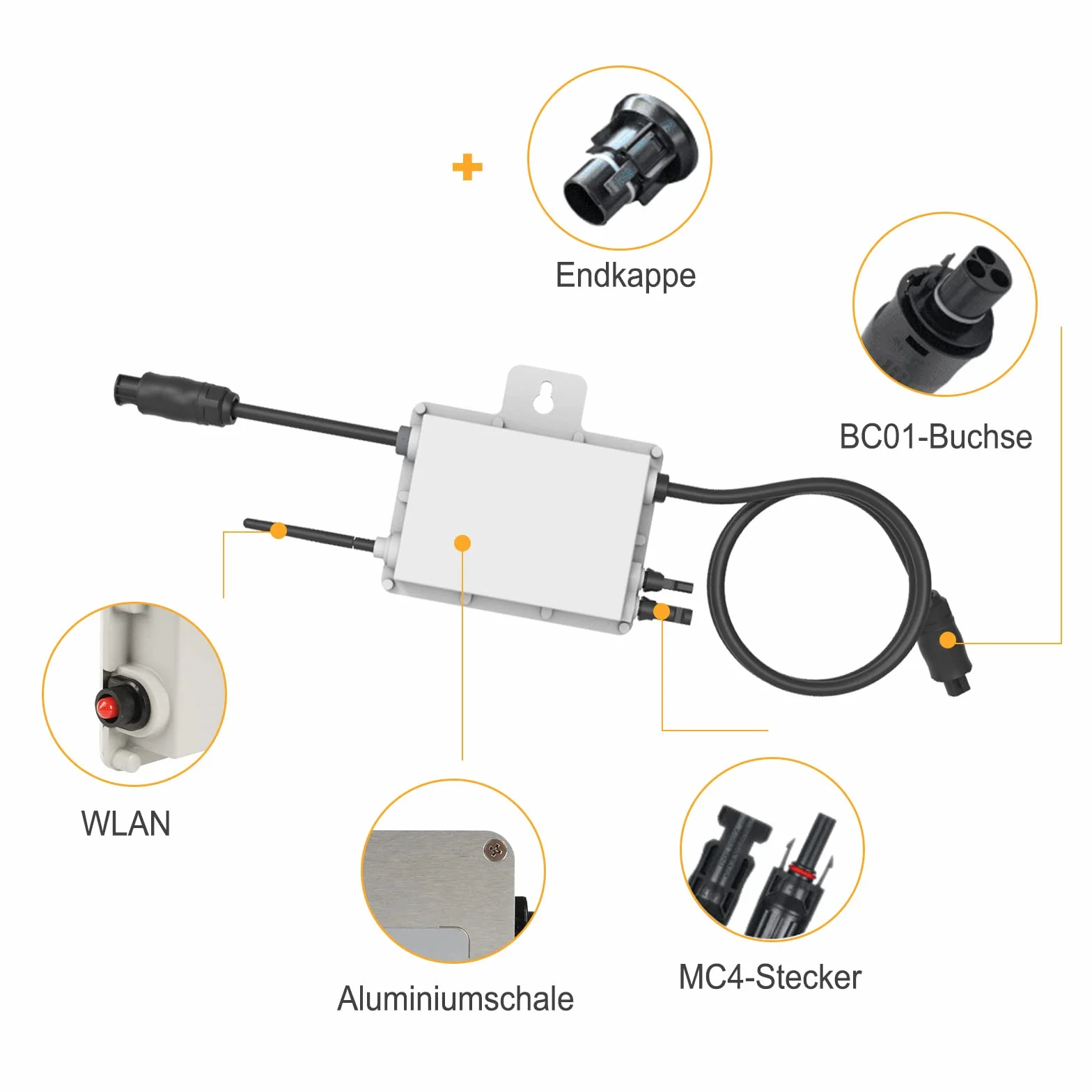 Deye Micro inverter DC 20V-60V AC 220V-230V WiFi IP67 SUN300G3-EU-230
