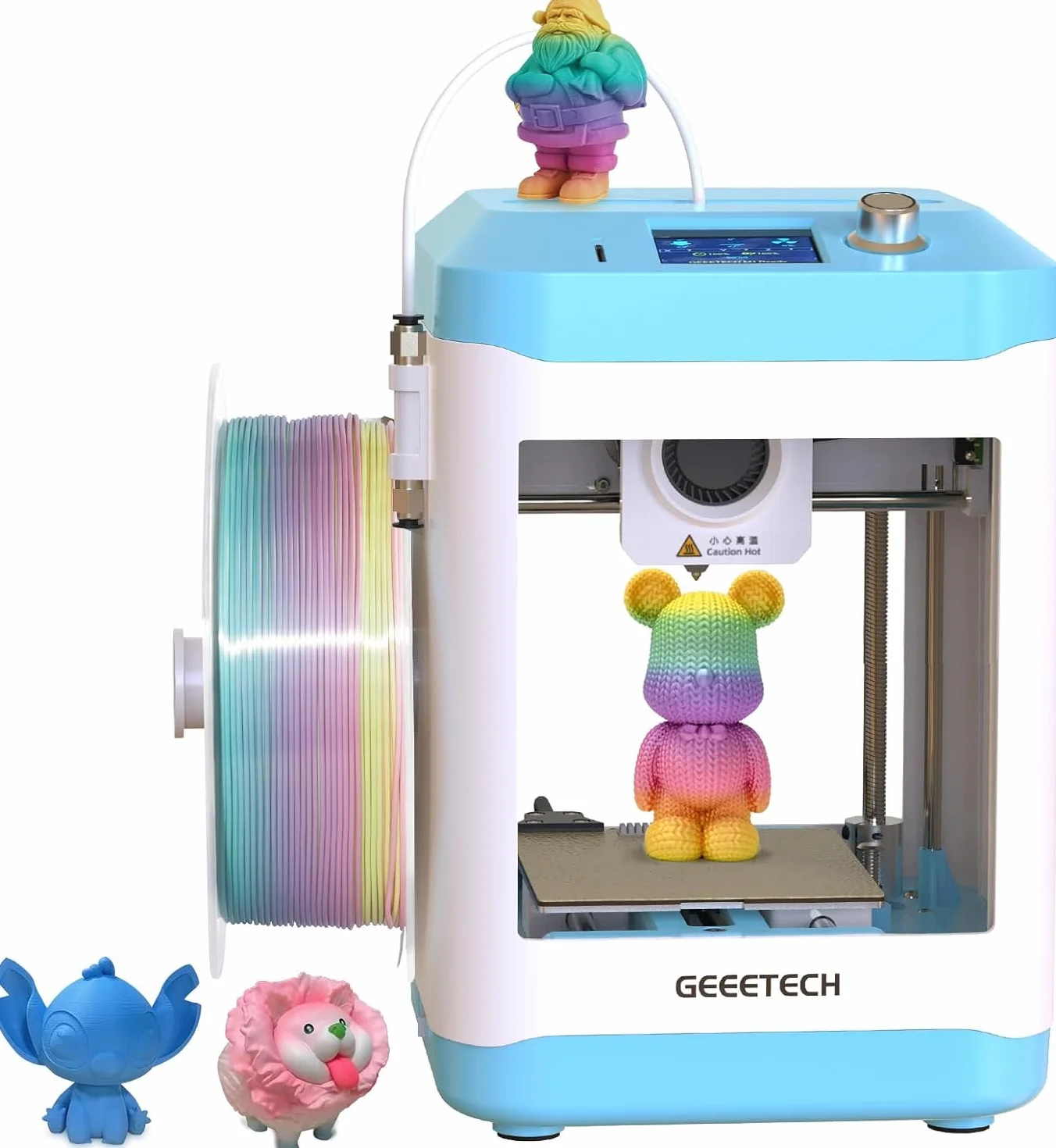 GIANTARM GEEETECH, stampante 3D M1, livellamento automatico, mini 3D per principianti, estrusore diretto, 250 mm/s, 100x110x100 mm