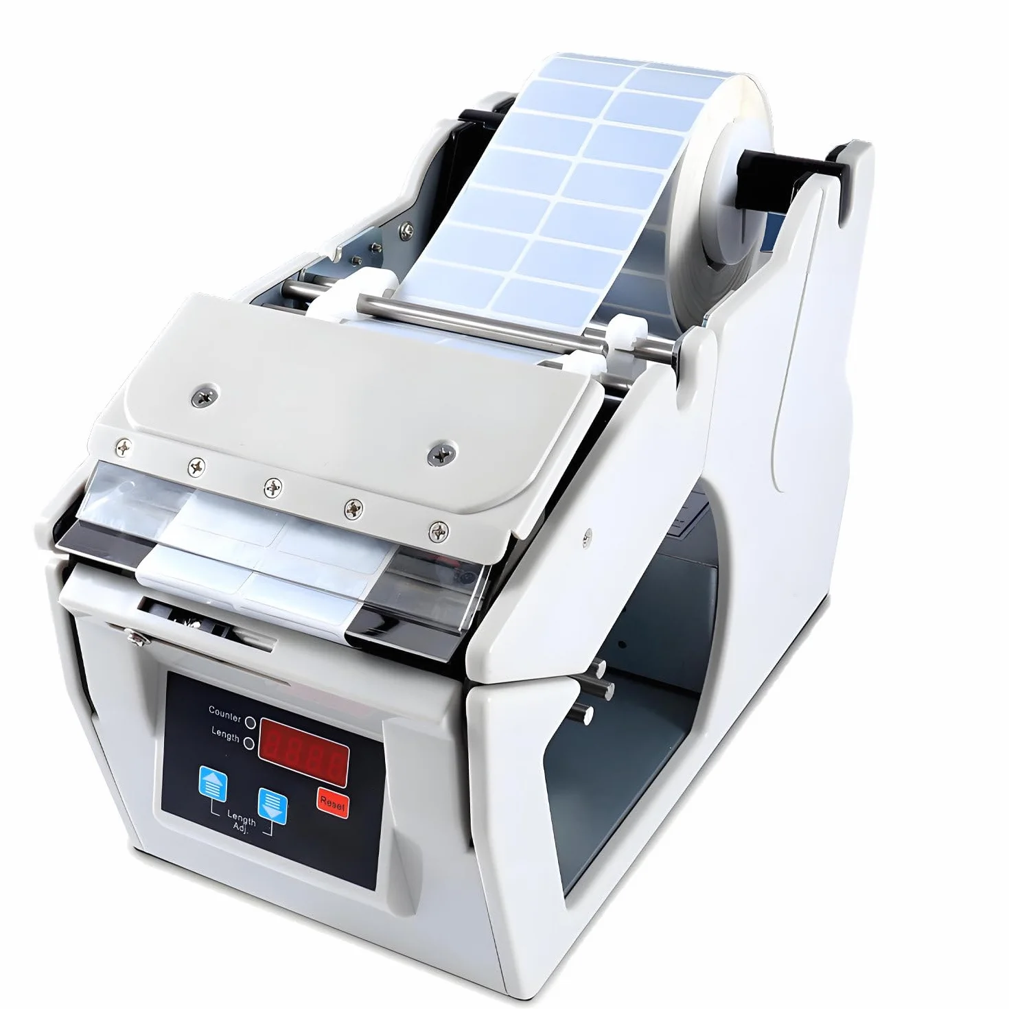Dispenser Automatico di Etichette per Macchine separatrici di Adesivi con velocità Regolabile 0-10 Pollici/s Dispenser di Etichette di Uscita Etichette Piatte Non spiegazzate per Rotoli X-100