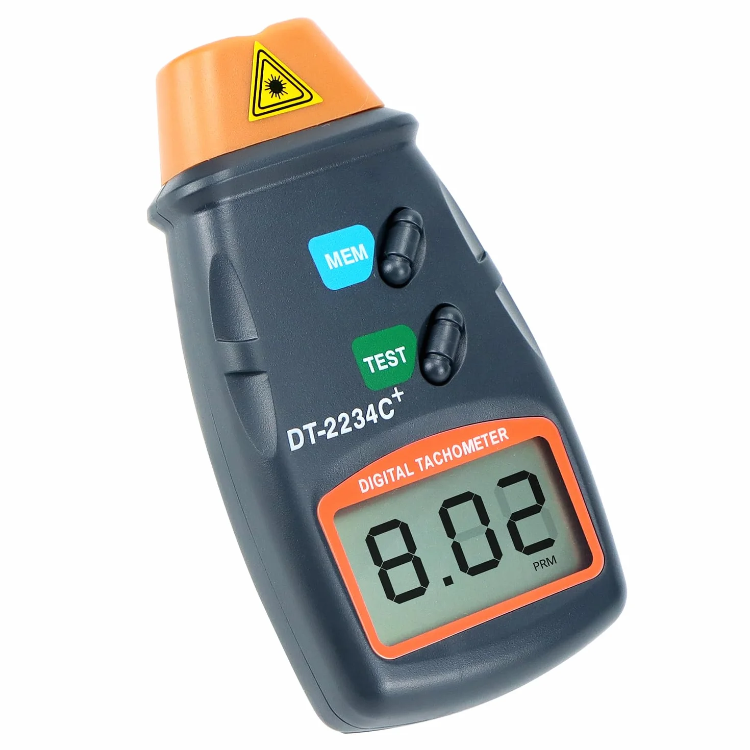 QWORK® Tachimetro digitale, contagiri laser fotografico senza contatto, ampio display LCD, batterie non incluse