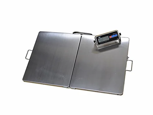 Bilancia piattaforma portatile veterinaria, industria, magazzino, agricoltura 300 kg – 92 x 56 cm