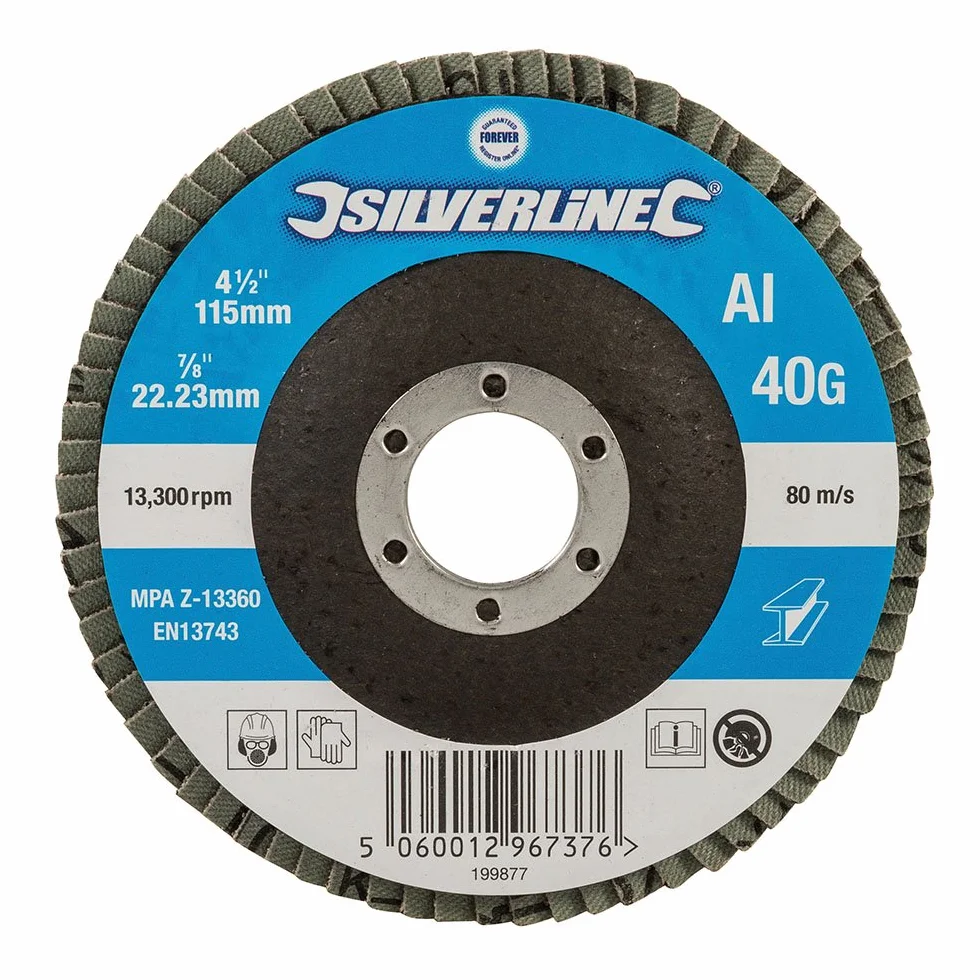 Silverline 199877 Dischi a Lamella in Ossido di Alluminio, 115 mm