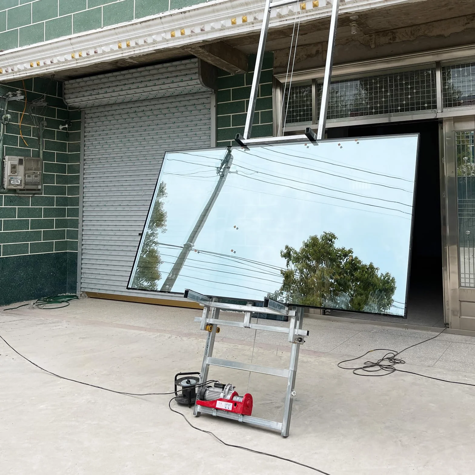 MSW Elevatore a scala 15 m Fino a 200 kg Costruzione verticale anche per tetti piatti Sollevatore materiali a scala Scala montacarichi per edilizia Elevatore per materiali da costruzione