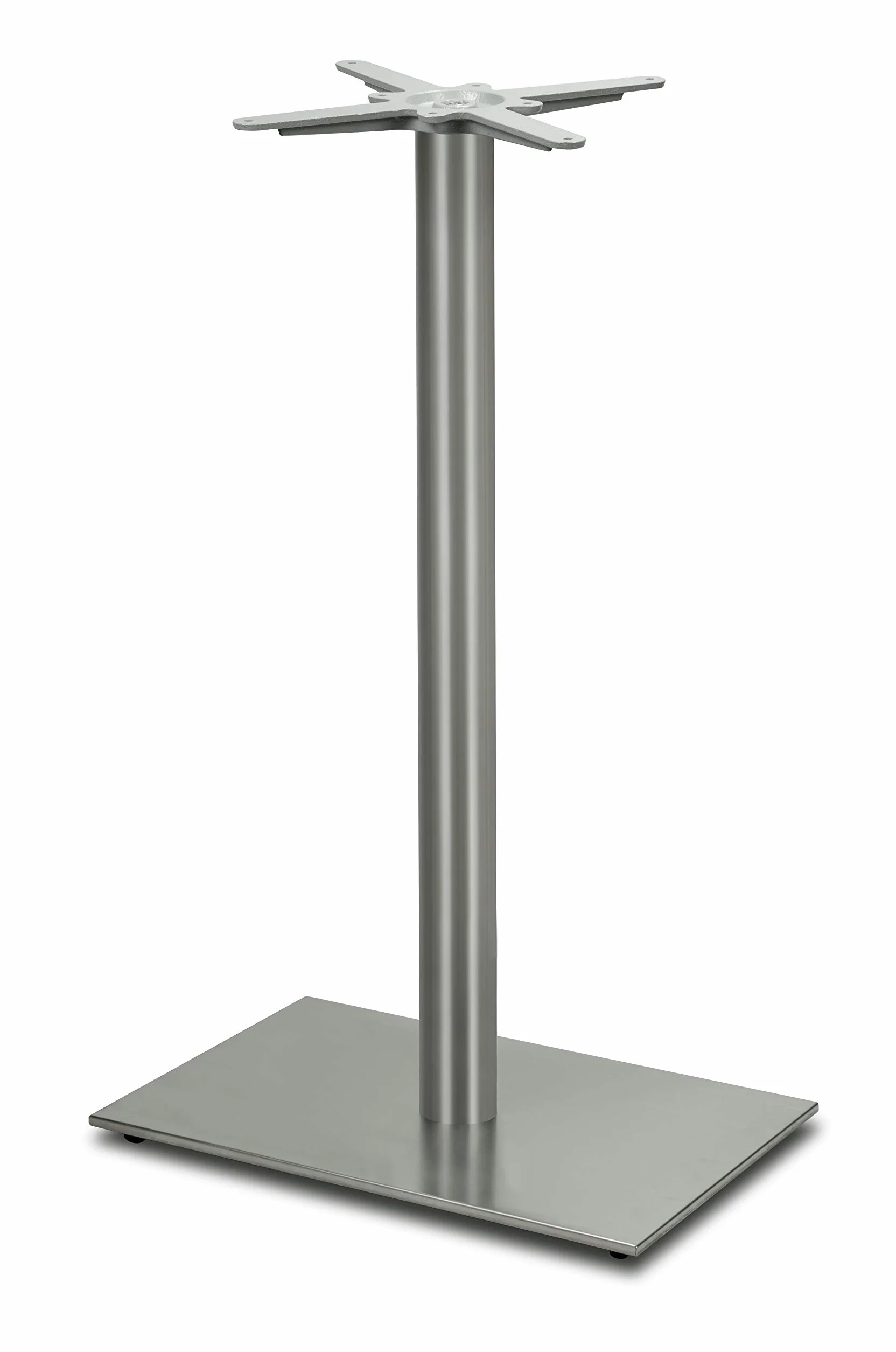 Base per Tavolo Alto da Bar Premium in Acciaio Inossidabile - PD7595inox/110 - Gambe per Tavoli Alti (Altezza: 108 cm, Peso: 25 kg) - Max. Dimensione della Tavola: 110x70 cm
