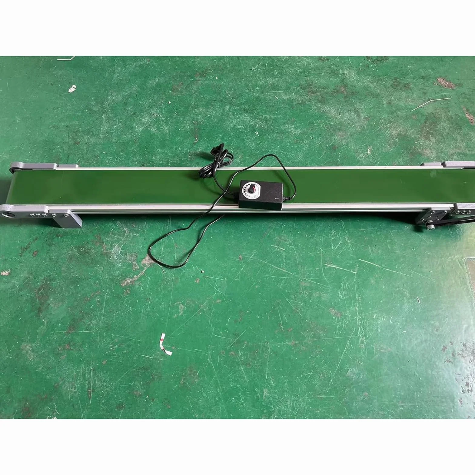Mini nastro trasportatore da tavolo 100 x 10 cm, reversibile, velocità 1,3-5 m/min, per bevande, fabbriche, piccolo trasportatore per una movimentazione e produzione efficienti