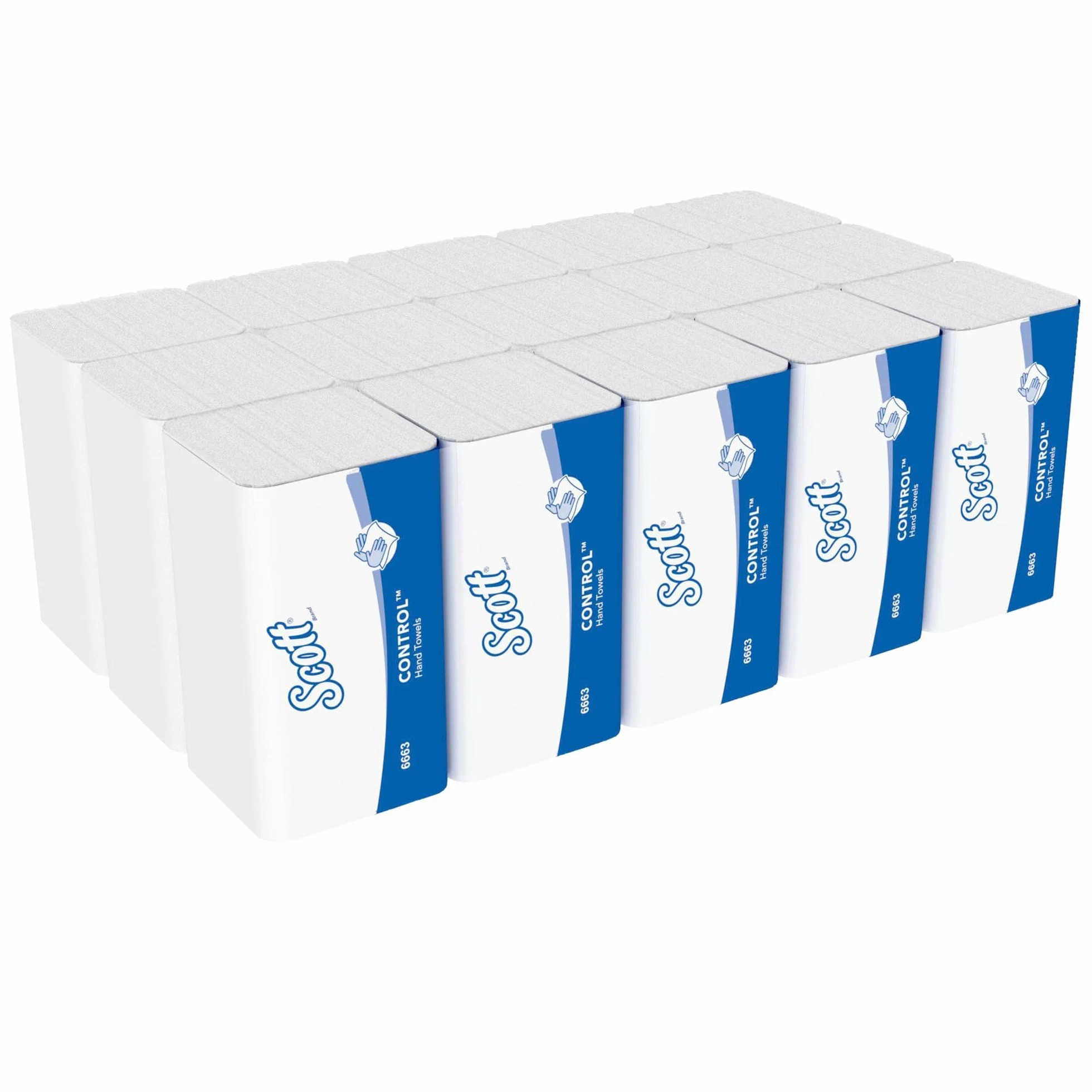 Scott® Control™ 6663 Asciugamani di Carta Piegati a M, 1 Velo, Airflex™, FSC® ed Ecolabel, 15 Confezioni x 212 Fogli