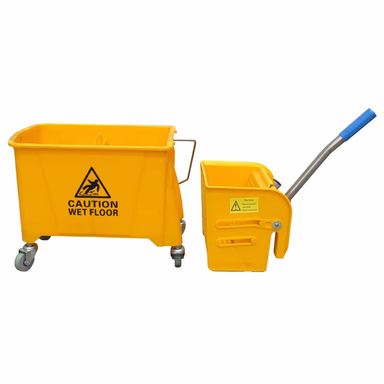 Pegasus Cleaning Grande 20 litri Kentucky Mop doppio secchio e sistema strizzatore con ruote e maniglia per il trasporto | Forte e durevole per uso commerciale