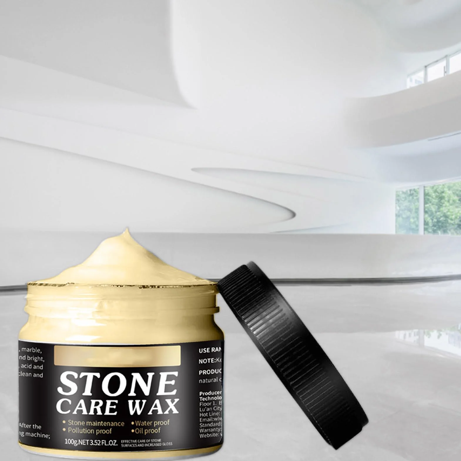 Cera per marmo,Trattamento Restauratore E Lucidante Per Pietra - Restauratore Di Lucidatura Per Mattonelle Rimozione Macchie Domestiche Per Parete Pavimenti Cucina Casa Mobili Ornamenti