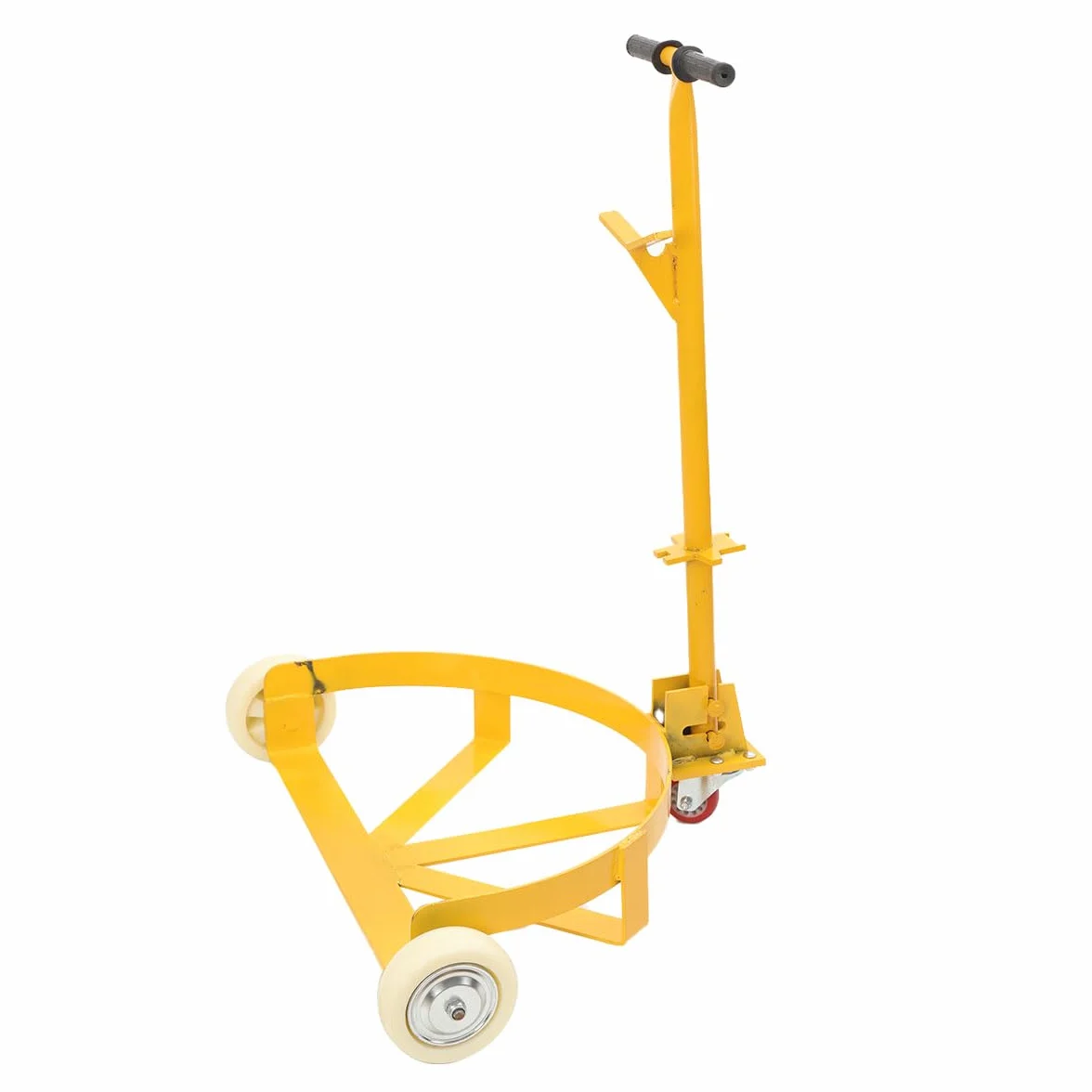 Carrello Trasporto a Mano in Acciaio Carrello Drum Stillage, Drum Caddie Carrello Circolare con Ruote Maniglia per Trasporto Bombole Fusto Vaso di Piante Carichi Pesanti 500kg / 210 Litri