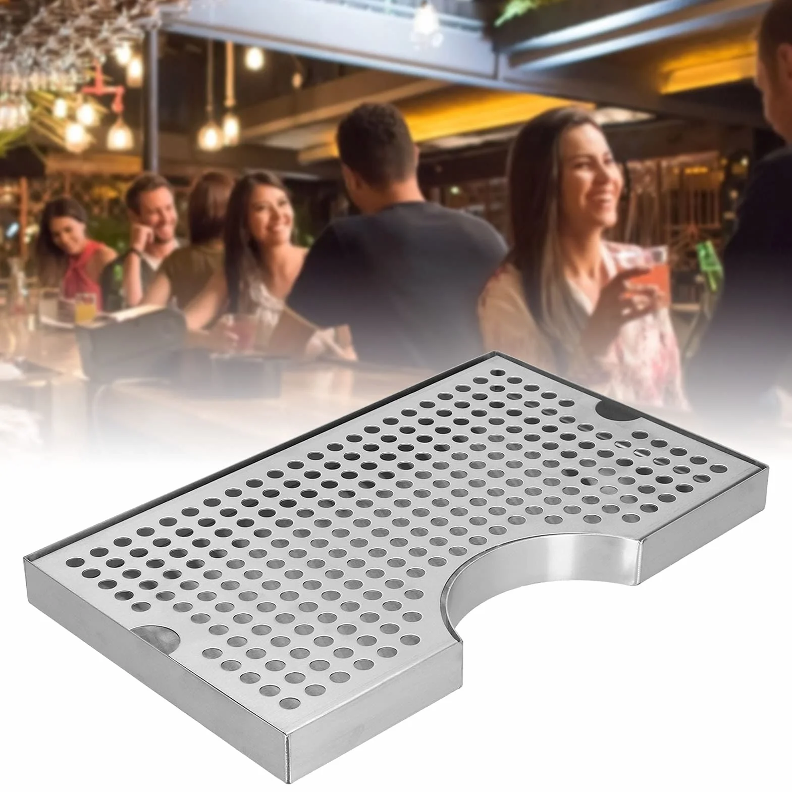 Vaschetta Antigoccia in Acciaio Inox con Coperchio Rimovibile per Tre Colonne