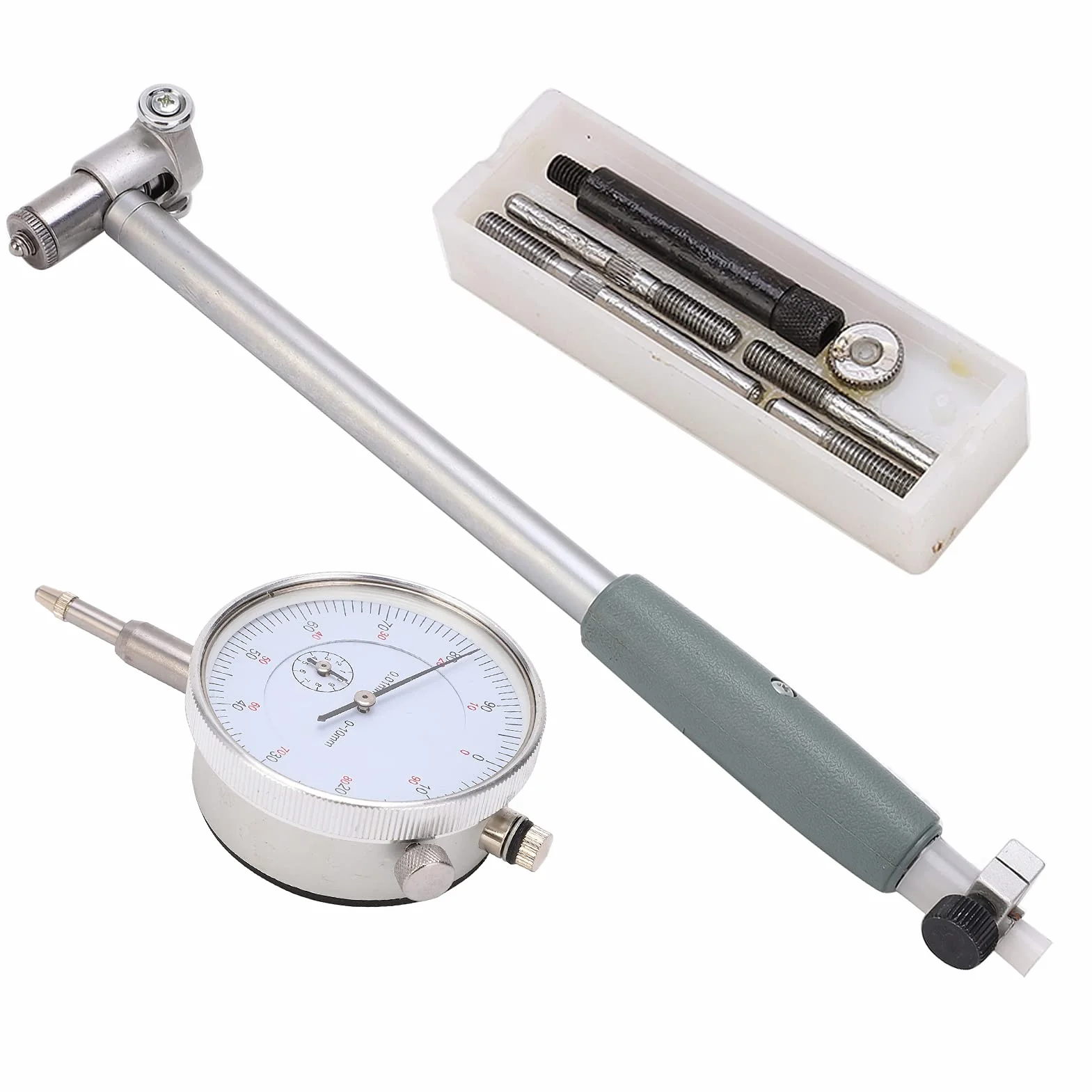 Cilindro Alesametro a quadrante, indicatore Micrometro Motore di misurazione dell'alesaggio interno del cilindro, Alesametro a quadrante 50-160MM Indicatore di diametro Kit di strumenti per cilindro d