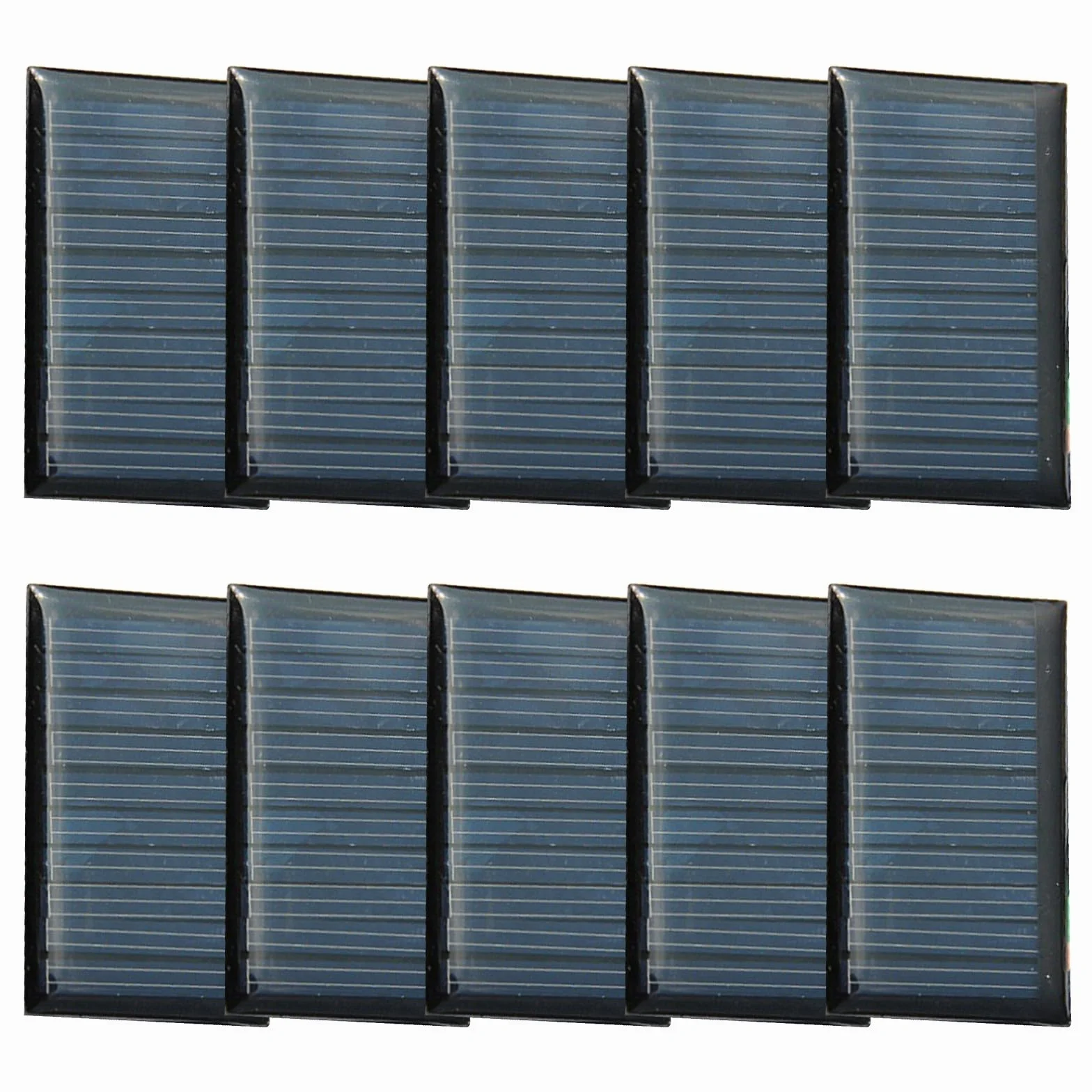Lotto di 10 pannelli solari 5V 30mA 53X30mm per progetti elettronici fai da te