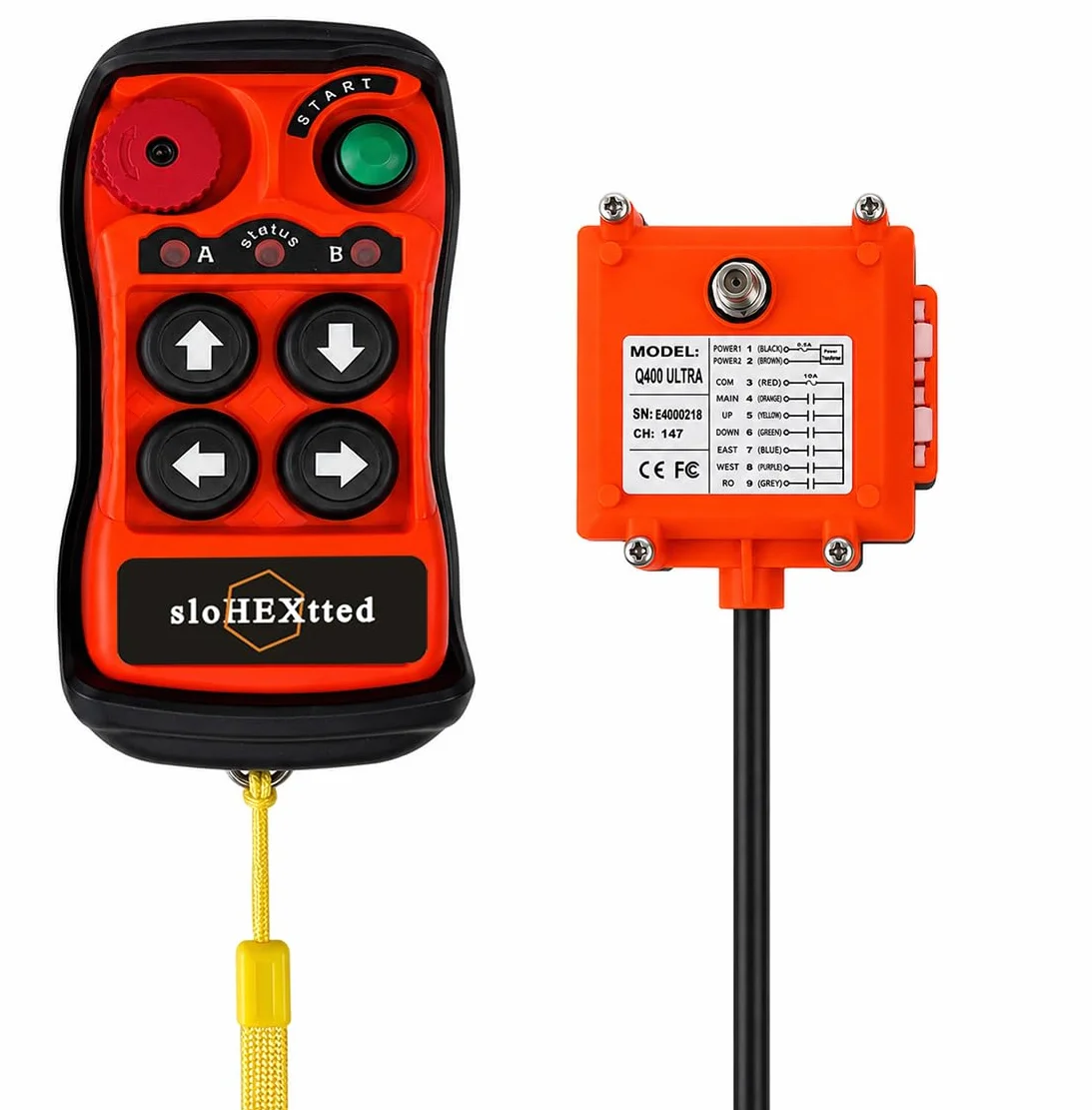 4 canali Pulsante Telecomando per gru senza fili Industriale Trasmettitore e ricevitore 12V 24V radio per Paranco elettrico a catena Argano Gru a ponte Controllore