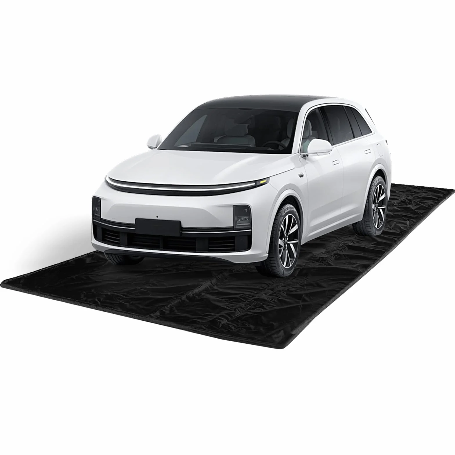 COSTWAY Tappeto per Garage, Tappetino Antiscivolo per Riparazione Auto Impermeabile, Include Raschietto per Pavimenti e Nastri Adesivi, Adatto per SUV di Media Grandezza (550 x 240 cm)