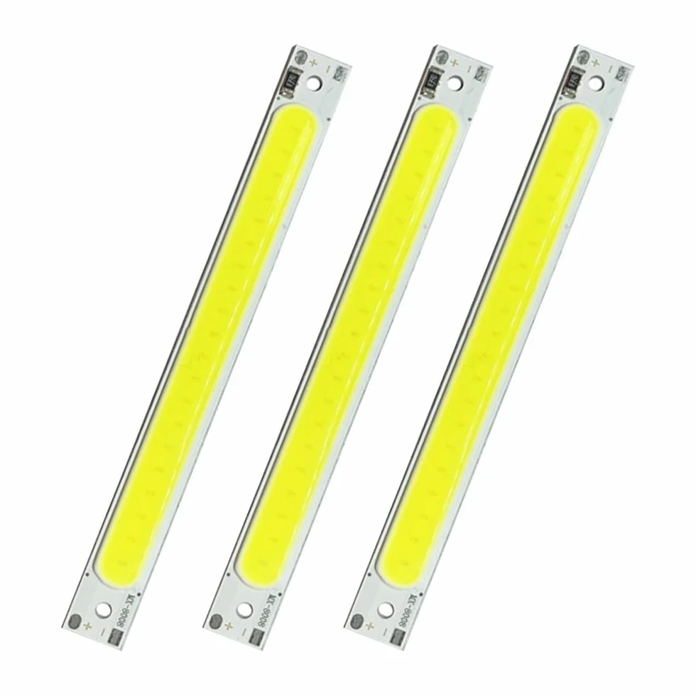 LED COB Light Platine, 5 pezzi DC 5 V 3 W Long Strip LED Chip Light Board Luce Bianca 600 mA 400 lm 6500 K per USB Touch Dimmer