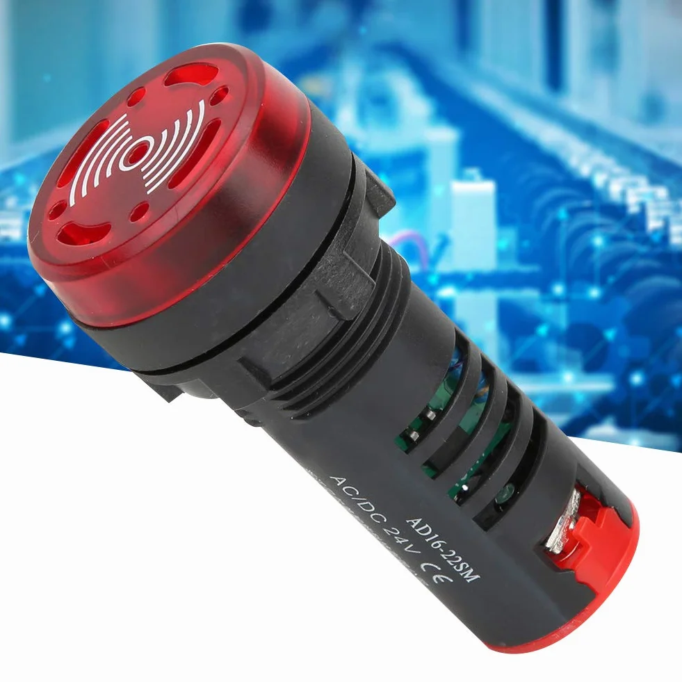 BERM AD16-22SM LED Buzzer 22mm Indicatore luminoso rosso lampeggiante AC/DC24V