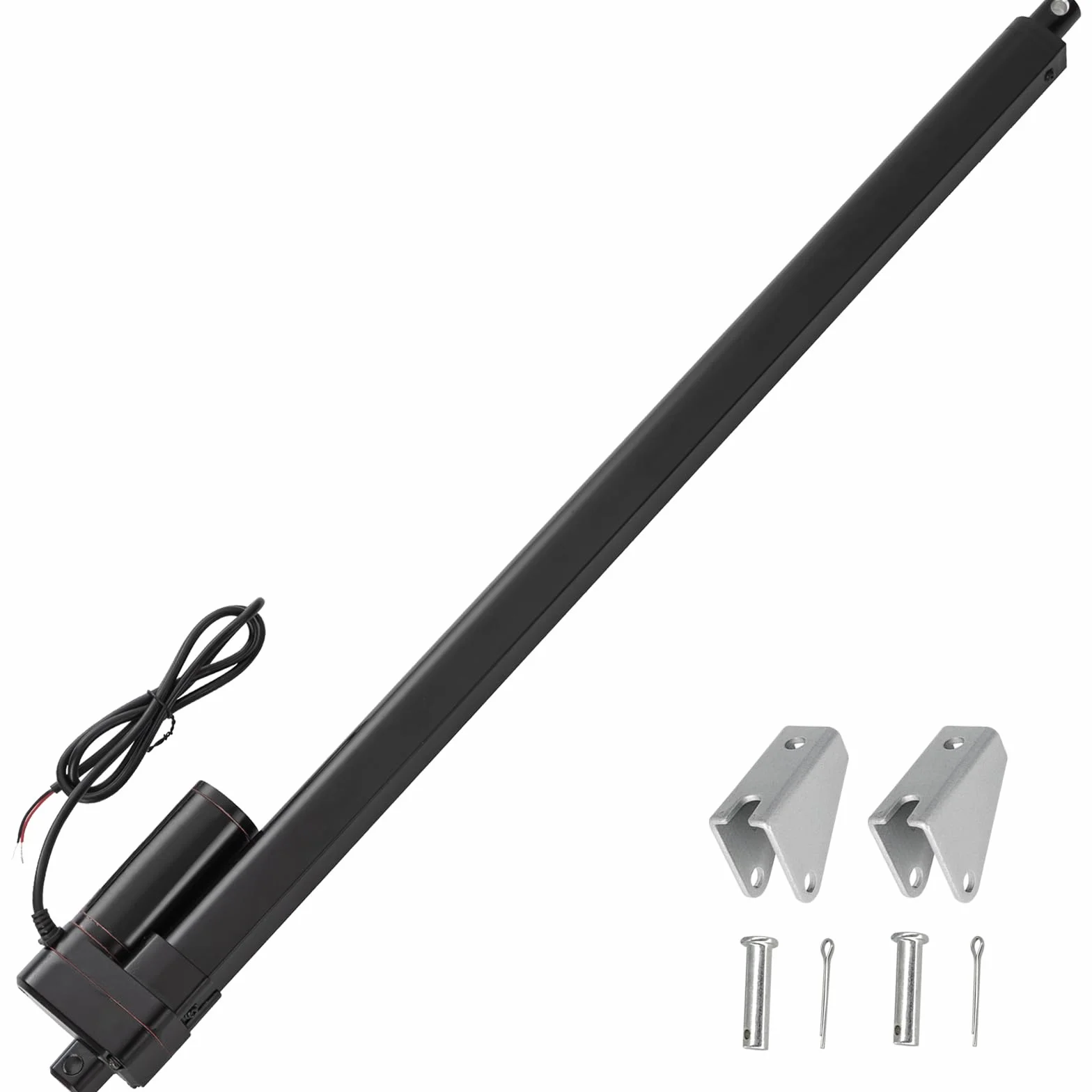 Attuatore lineare 12 V 2000 N 750 mm lunghezza corsa IP65, impermeabile 8 mm/s, attuatore lineare con staffa di montaggio, per apriporta, tracker solare, sistema di sollevamento elettrico