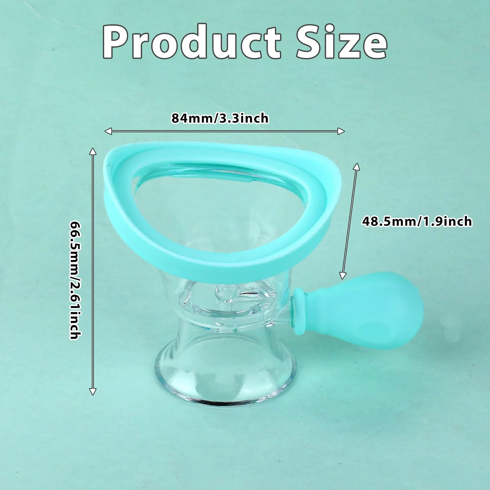 Bicchiere in silicone per gli occhi, tazza da bagno per gli occhi, pressione manuale dell'aria, pulitore per gli occhi portatile, strumento per la pulizia degli occhi, lenitivo per la rimozione degli