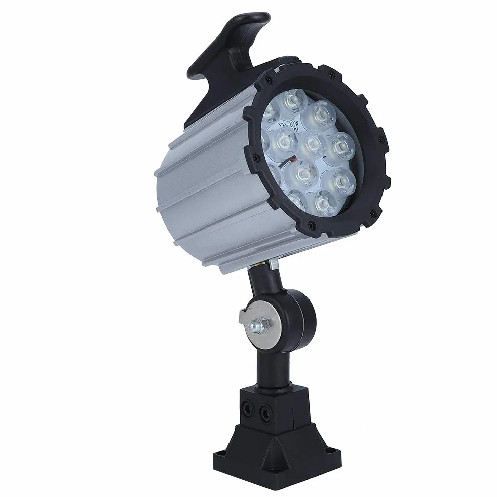 Lampada da Lavoro per Utensili, Faretti da Cantiere Impermeabili da 12 W 24 V Macchina CNC 12 Lampade da Lavoro a LED Braccio Regolabile, Illuminazione Stradale e Commerciale