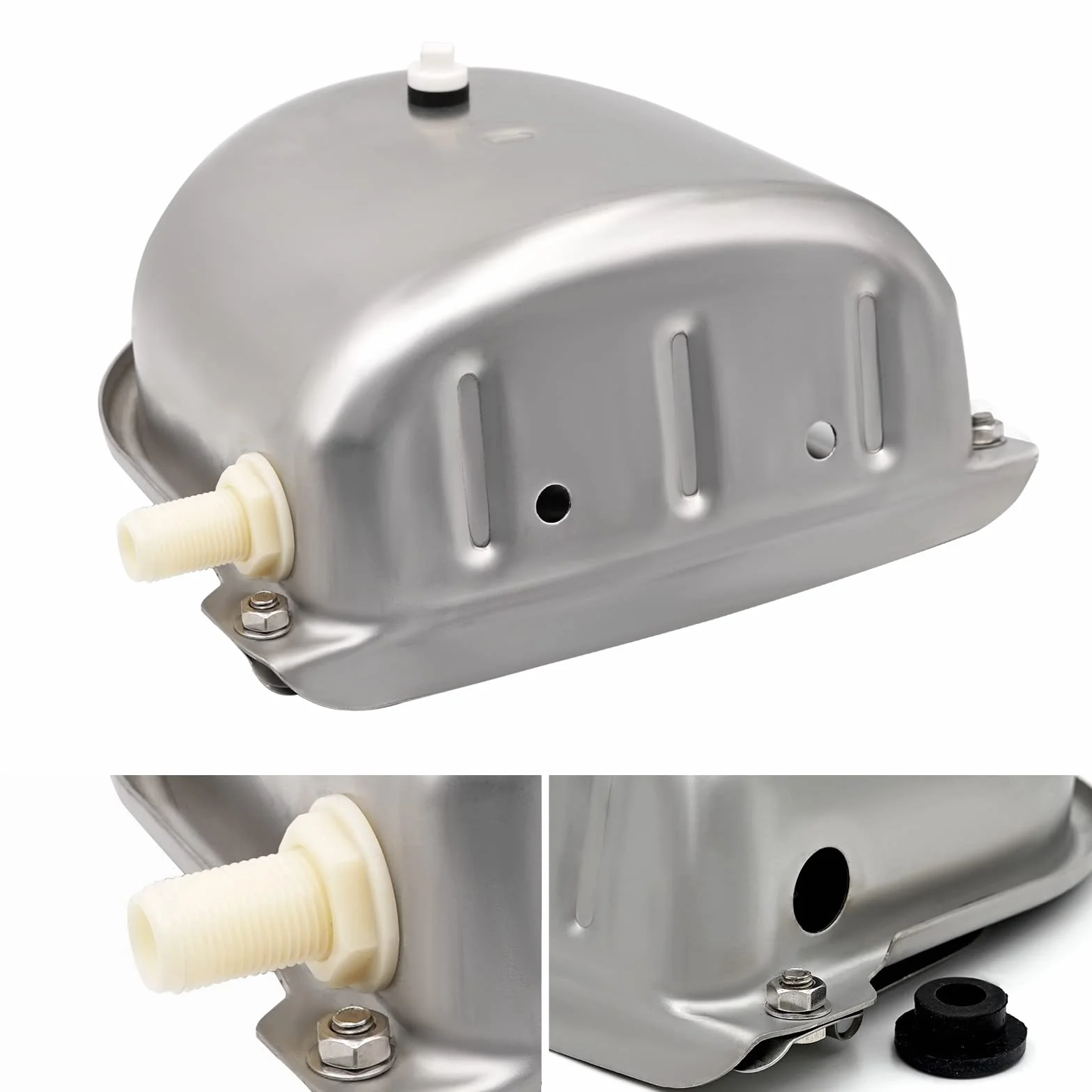 Abbeveratoio Automatico per Bovini In Acciaio Inossidabile con Valvola in Plastica ​da 1/2 Pollici, Abbeveratoio per Capra, Pecore, Cani e Cavalli