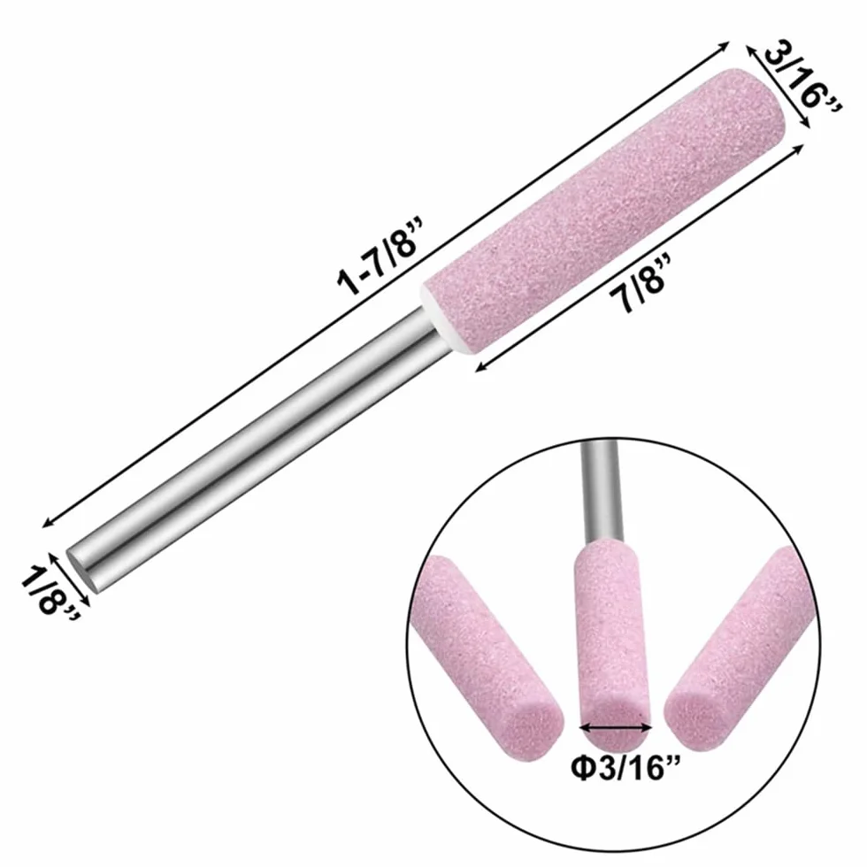 Confezione da 24 pietre affilatrici per motosega, lucidatura e affilatura per motosega, 3 x 4,8 mm