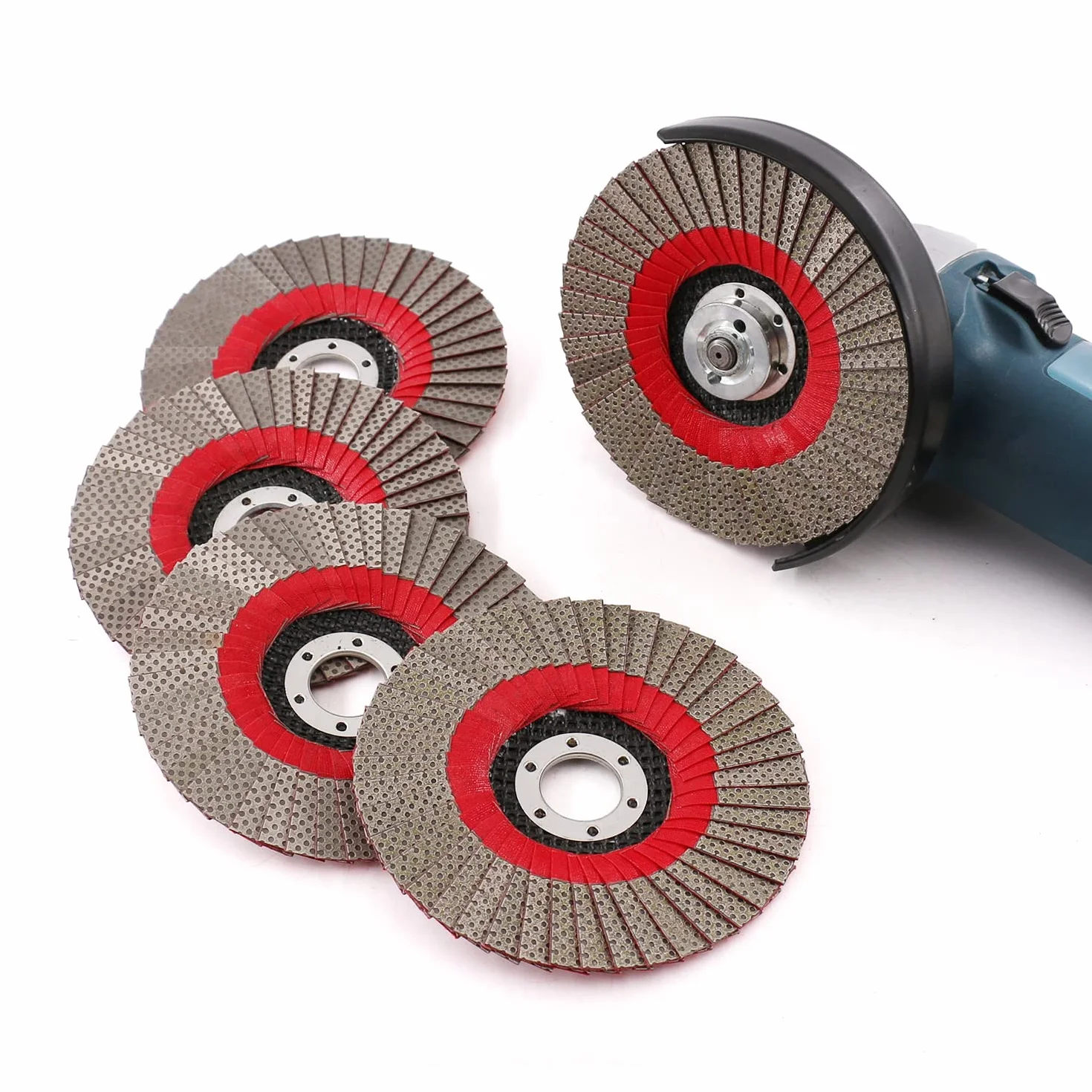 5 Pollice 1pc 120 Grinding Wheels Flap Levigatura Disco Abrasivo per Smerigliatrice Angolare Diamante Levigatura Pad