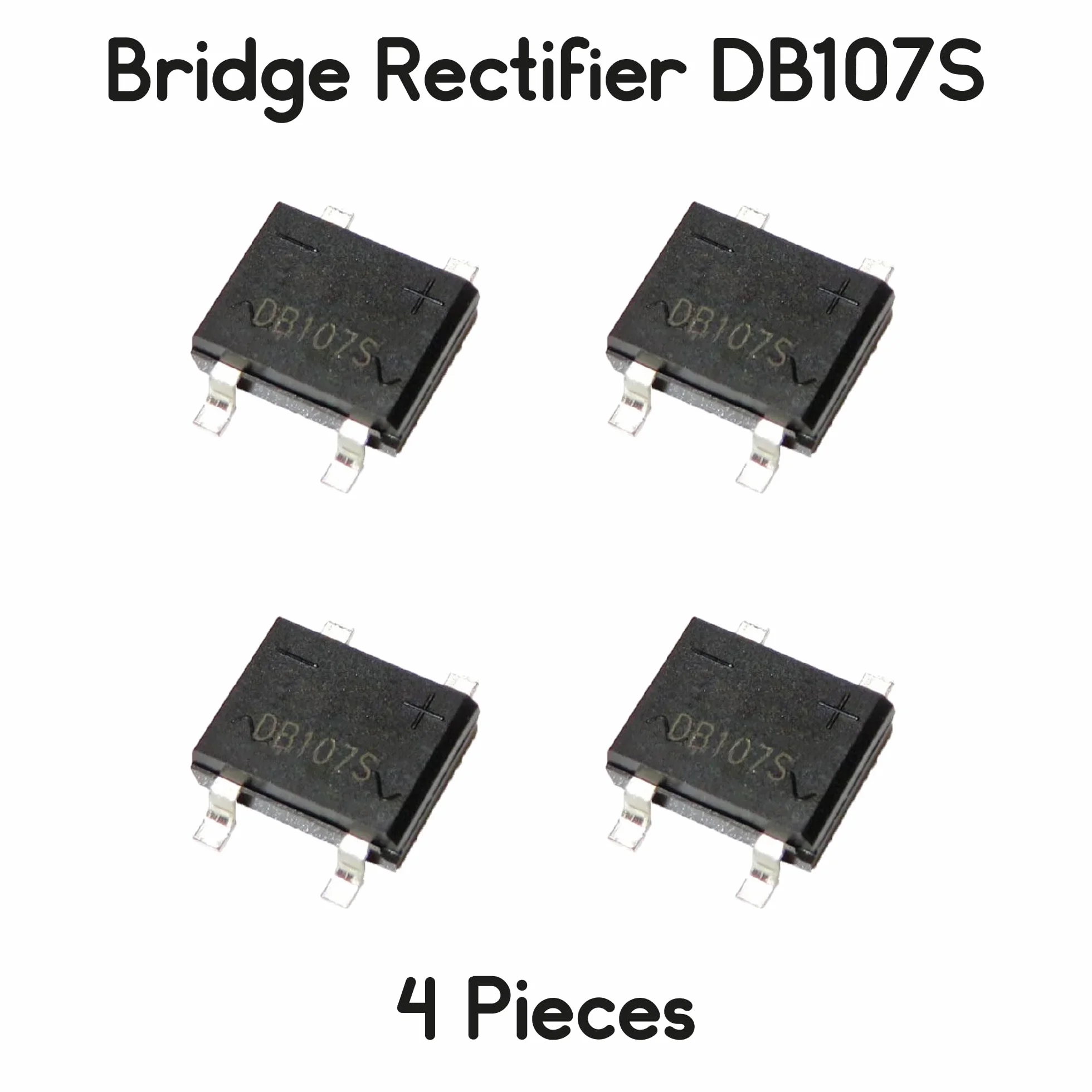 4 PEZZI DB107S in formato SMD ponte raddrizzatore 1000V 1A