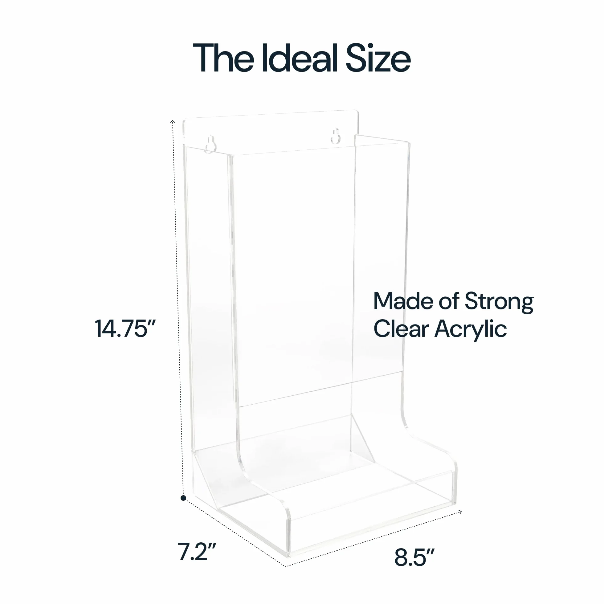SimplyImagine Dispenser di occhiali di sicurezza, resistente, supporto in acrilico per uso industriale, dentale, laboratorio, supporto trasparente o organizer da parete, porta occhiali di sicurezza