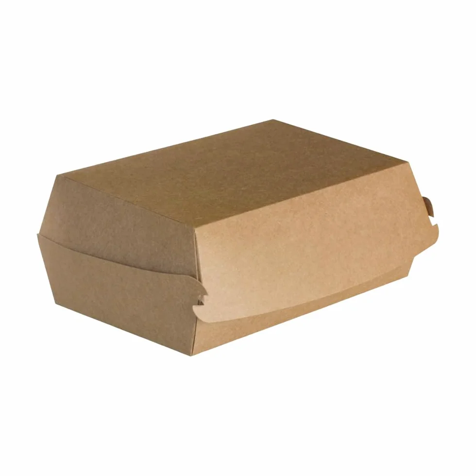 Scatole per sandwich in cartone kraft marrone grande formato 23 x 11,5 x 7,5 cm